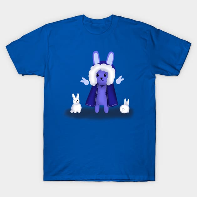 Snow Bunny T-Shirt by SapphireAngelBunny